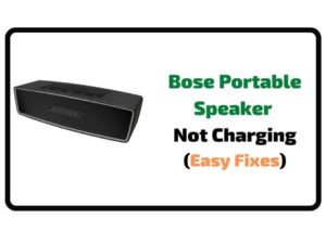 Bose Speaker Not Charging