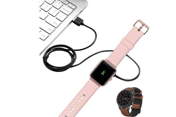 Smartwatch Plugged in Laptop