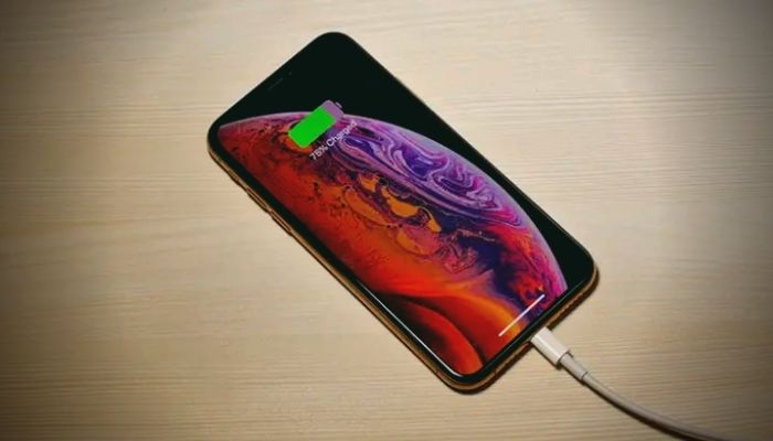 iPhone Connected to Charger