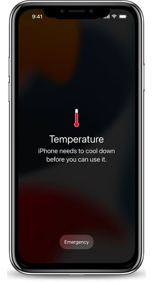 iPhone Temperature Warning