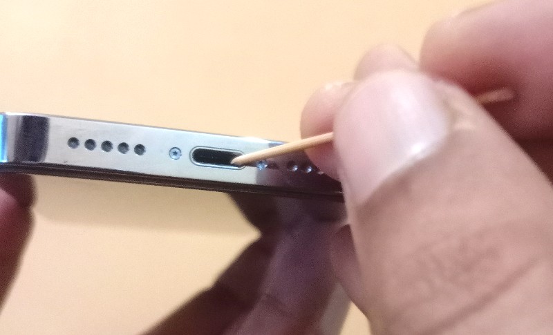 Cleaning iPhone Charging Port