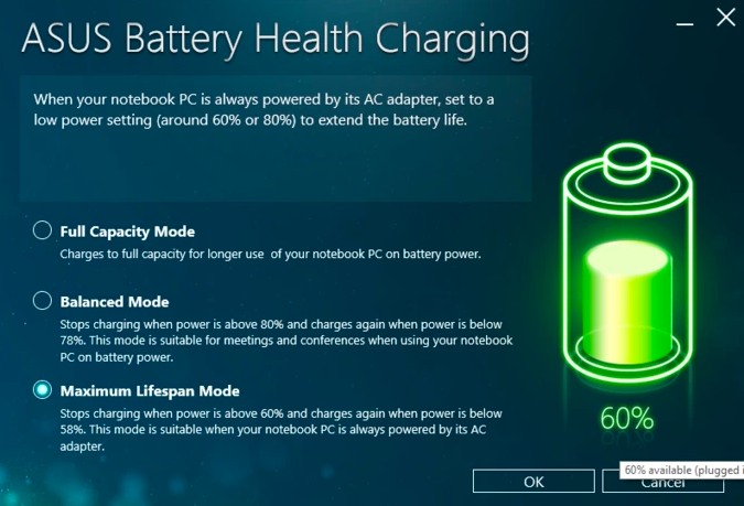Asus Battery Health Charging App